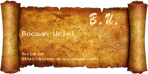Bocsan Uriel névjegykártya